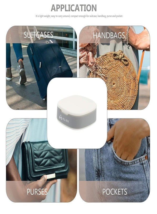 Hidak علبة حبوب هيداك المحمولة، منظم حبوب بأربعة أقسام للجيب أو الحقيبة، حاوية حبوب يومية، منظم حبوب أسبوعي للتخييم والسفر في الهواء الطلق (متعدد الألوان) - Image 4